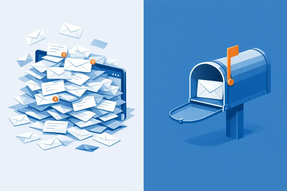 Direct mail vs email attention comparison